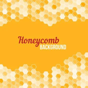 Orange honeycomb background. Stock Illustration