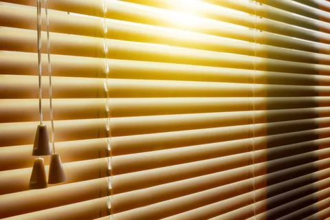 Orange horizontal blinds Stock Photos