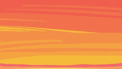 Orange horizontal sunset sky. Vector illustration Stock Illustration