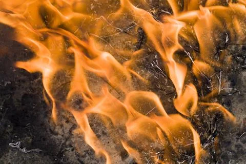 Orange hot flames Stock Photos