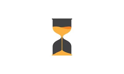 Orange hourglass logo symbol vector icon illustration design Stock Illustration