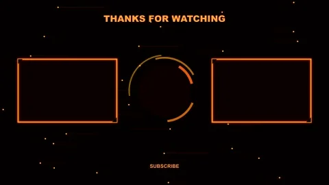 Orange HUD Elements and Text Rising on Black Background Stock Footage 347983768