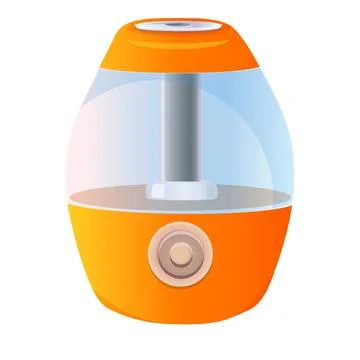 Orange humidifier working on a table Stock Illustration