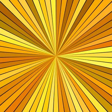 Orange hypnotic abstract ray burst background from striped rays 库存插图