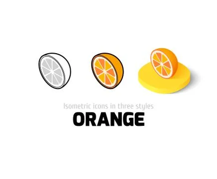 Orange icon in different style Stock Illustration