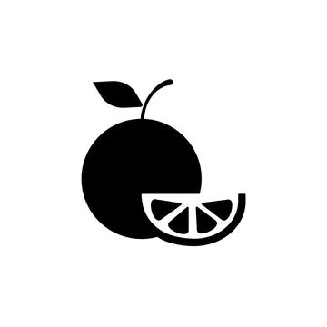 Orange icon element of fruit icon for mobile concept and web apps. Thin line  Illustrazione stock