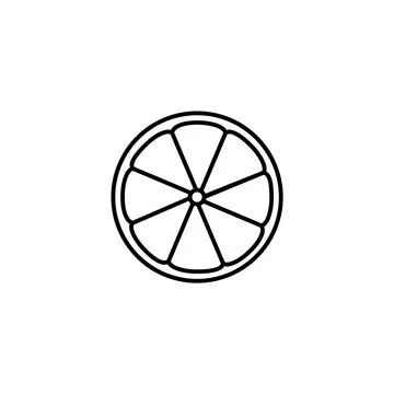 Orange icon element of fruit icon for mobile concept and web apps. Thin line  Stock Illustration