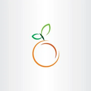 Orange icon fruit vector sign Stock-Illustration