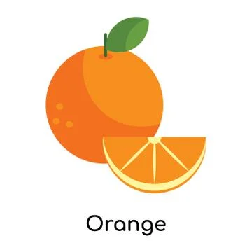 Orange icon isolated on white background Free Stock Illustration