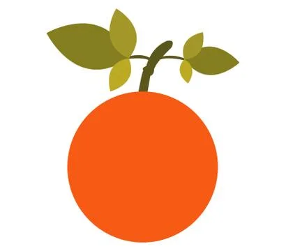 Orange icon on white background Stock Illustration