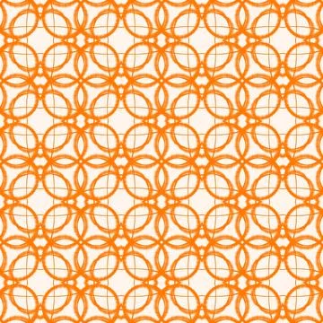 Orange ikat star geometric pattern Illustrazione stock