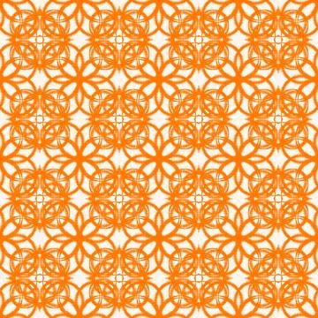 Orange ikat star geometric pattern Stock Illustration
