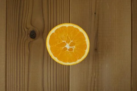 Orange of the image that was placed on the table Stock Photos