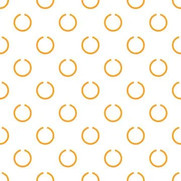Orange incomplete circles seamless abstract geometric pattern Stock Illustration