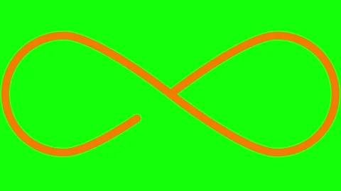 Orange infinity green Stock Footage 327852101