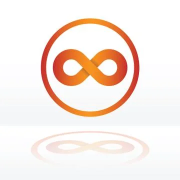 Orange infinity symbol イラスト素材