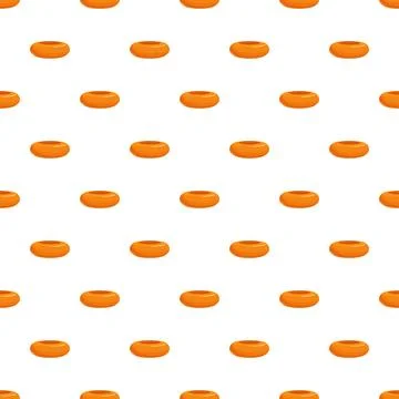 Orange inflatable rings creating a seamless pattern Stock Illustration