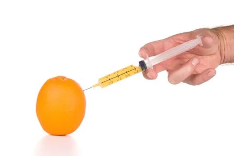 Orange injection Stock Photos