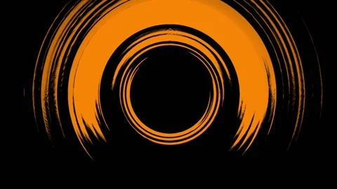 Orange Ink Circles Vj Loop Stock Footage 224847119