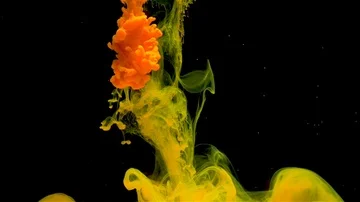 Orange INK Stock Footage 85643095