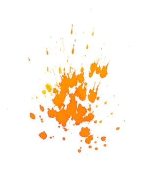 Orange ink splashes 스톡 사진
