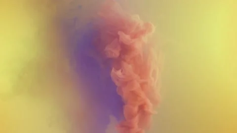 Orange ink in water. Creative slow motion. On a white background 動画素材 159753944