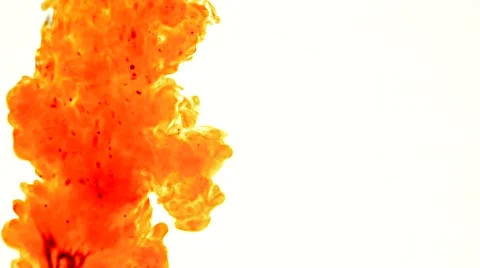 Orange ink in water Video stock 43173812