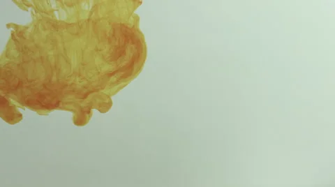 Orange ink in water Video stock 52680493