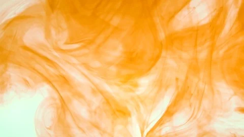 Orange ink in water.Creative slow motion. On a white background 스톡 동영상 75511633