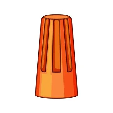 Orange insulated electrical wire connector tool illustration Stock Illustration