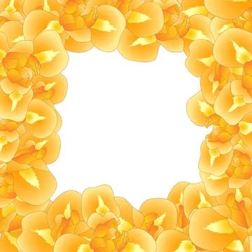 Orange Iris Flower Border2 Stock Illustration