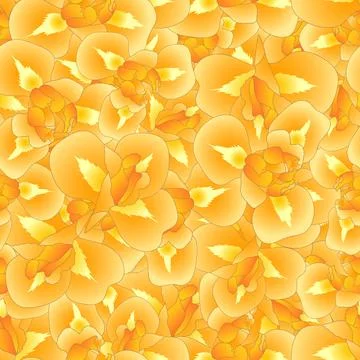 Orange Iris Flower Seamless Background Stock Illustration