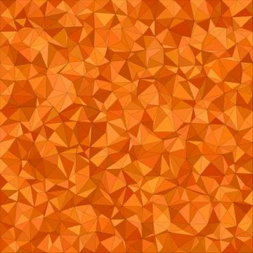 Orange irregular triangle mosaic background design Stock Illustration