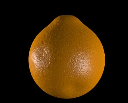 Orange in isolated black background Stock Illustration