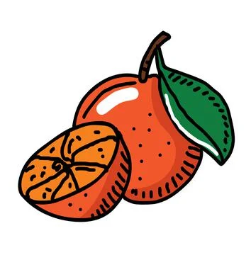 Orange isolated Stock-Illustration
