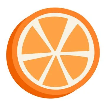 Orange isolated vector illustration. Stock Illustration