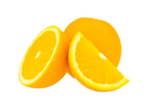 Orange isolated on white background in Full Depth of field white clipping pat Stock Photos