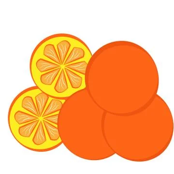 Orange isolated on white background. Stock Illustration