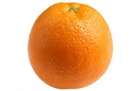 An orange isolated on a white background. Fotos de archivo