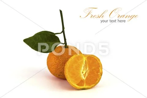 Orange isolated on white background Stock Photos
