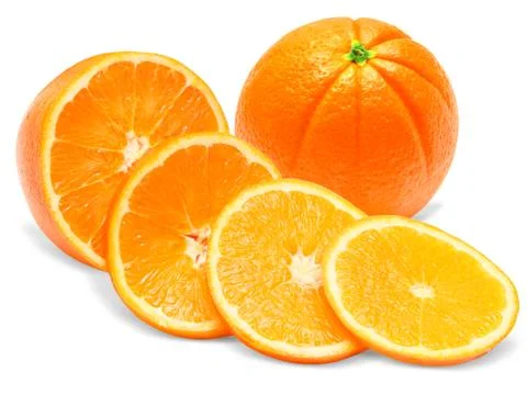 Orange isolated on white background Stock Photos