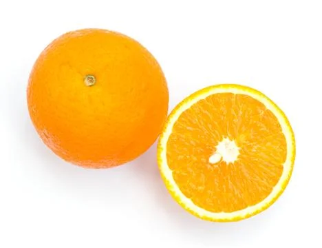Orange isolated on white background Stock Photos