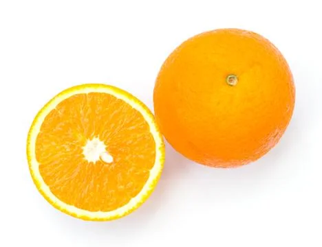 Orange isolated on white background Stock Photos