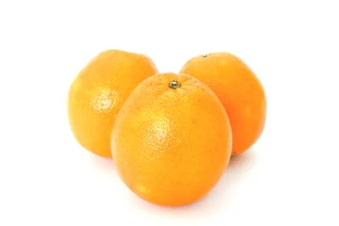 Orange isolated on a white background . Stockfoto's