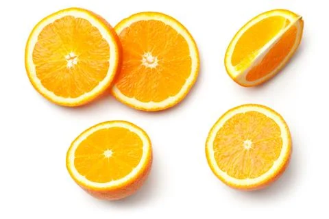Orange Isolated on White Background Stock Photos