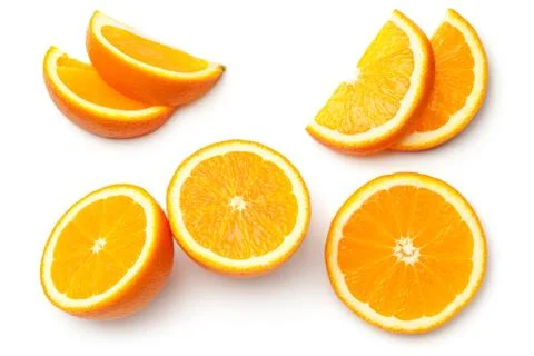 Orange Isolated on White Background Stock Photos