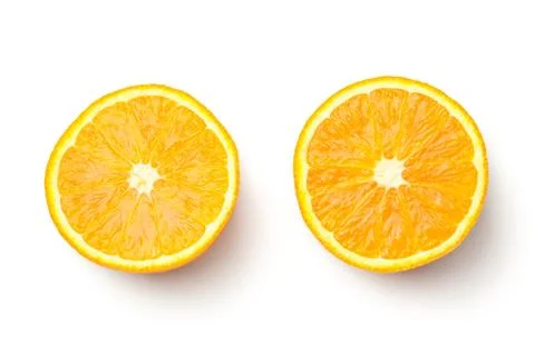 Orange Isolated on White Background Stock Photos