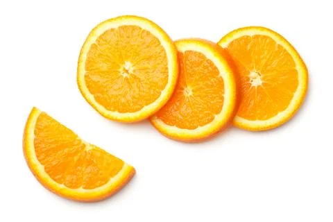 Orange Isolated on White Background Stock Photos