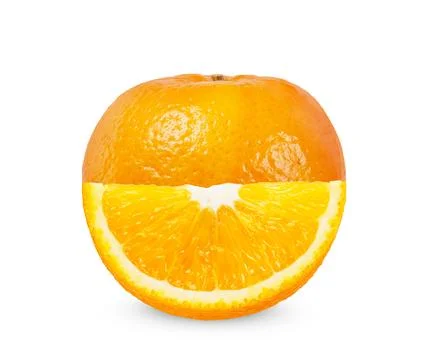 Orange isolated on white background. Stock Photos
