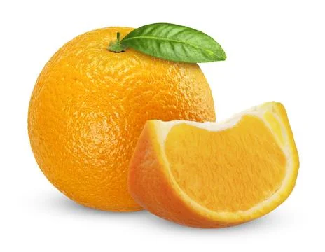 Orange isolated on white clipping path Stock Photos